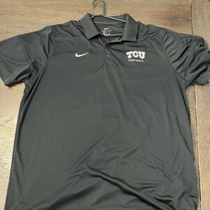 Nike Black TCU Football Polo